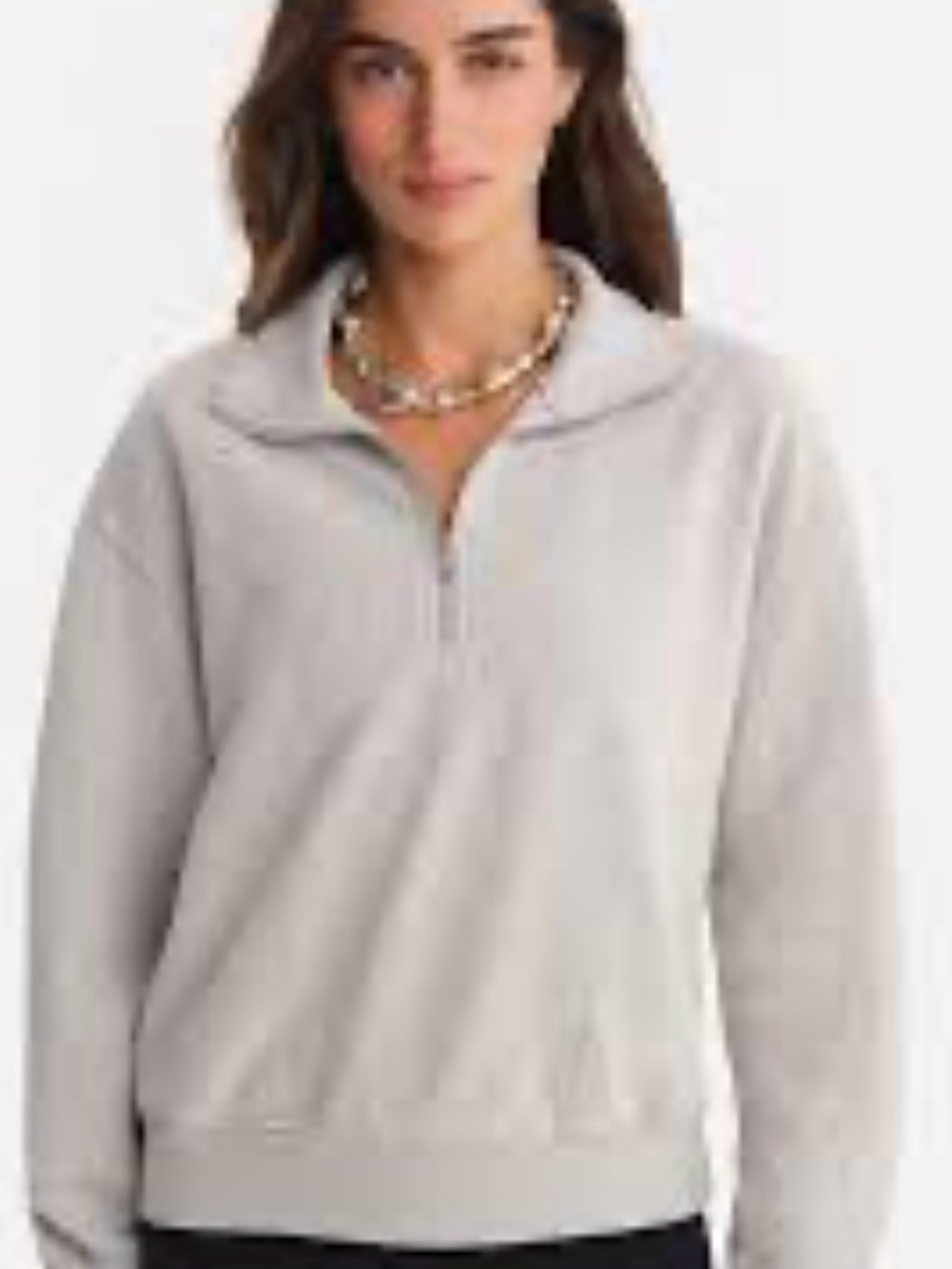Chaser Light Gray Quarter-Zip Pullover Sweatshirt